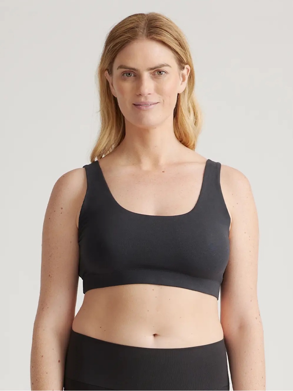 NWOT QUINCE 2 Pack Organic Cotton Tank Bralettes XL Black 0988